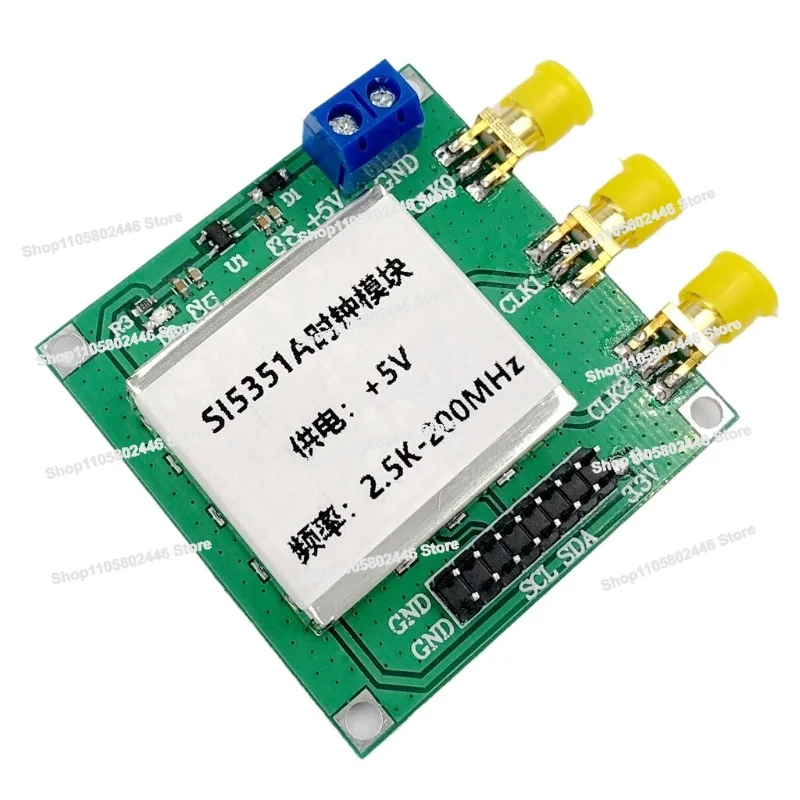 SI5351 200M Adjustable Clock Signal Generator Module, High Frequency Signal Square Wave Frequency Generator