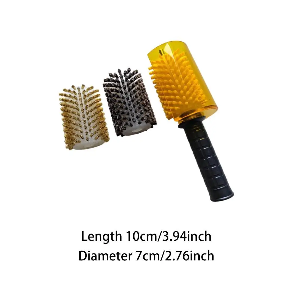 Snowboard Wax Brush Kit Efficient with Axle Handle Cover Electric Roller Brush Ski Brush Kit Ski Waxing Brushes Ski Wax Brushes
