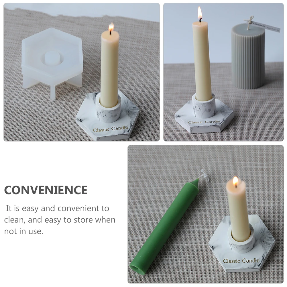 

C Silicone Mold Hexagonal Rod Silicone DIY Craft Reusable Fadeless Easy Storage Jewelry Making Accessories