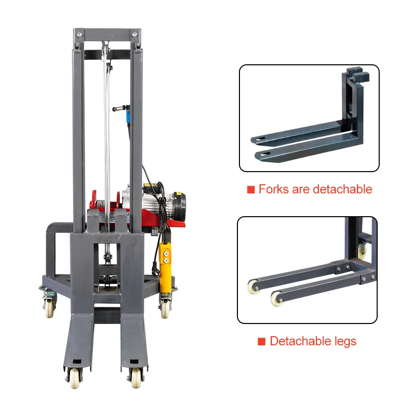 

Portable Forklift Stacker Solid Structural Design Reliable Load Bearing Capacity Convenient To Shift Goods Storage Item Moving