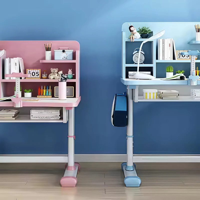 Children's Table Kids Furniture School Learn Adjustable Height Writing Bedroom Table Mesa Y Sillas Infantiles Furniture