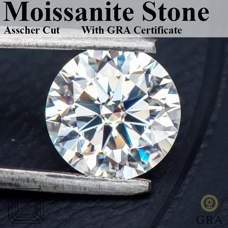 Round Cut Small Size Moissanite Stone D Color VVS1 DIY Charms Ring Necklace Earrings Main Materials Extremely Shiny Quality