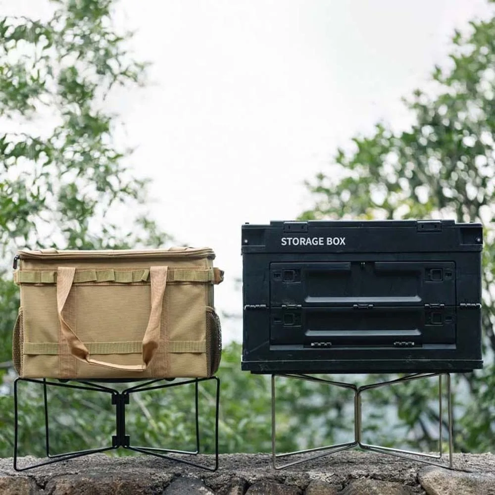 

Противоскользящая складная подставка-холодильник без утечек, прочная несущая складная багажная полка, прецизионная стальная опора, портативный держатель для кемпинга