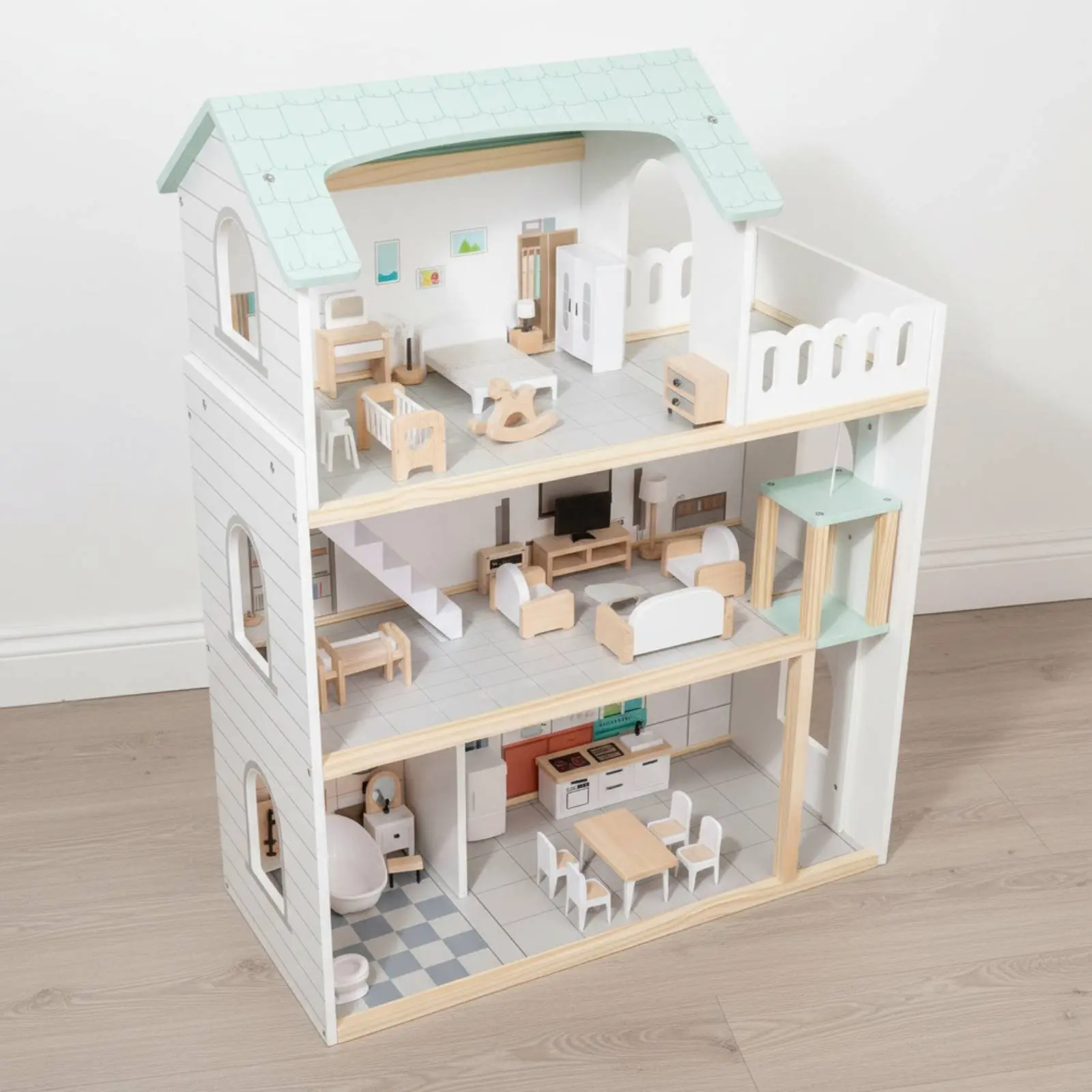 

Деревянный кукольный домик-конструктор для самостоятельной сборки, игровой набор, большой кукольный домик-вилла, отличная идея для подарка, материалы для творчества