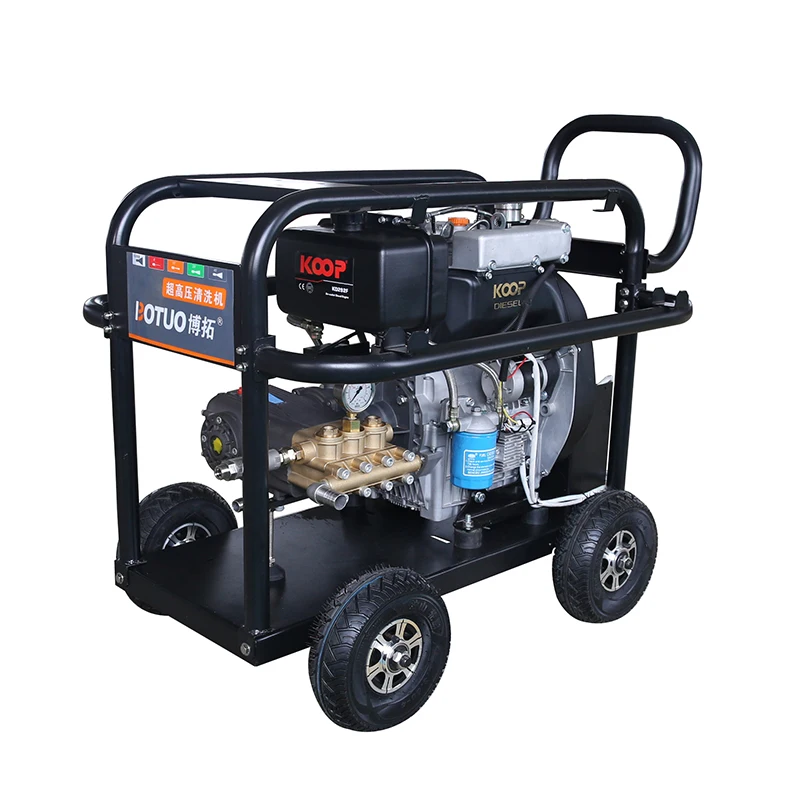 22HP Diesel Engine Wsher High Pressure Water Pump Cleaning Machine 15LPM Up To 500Bar