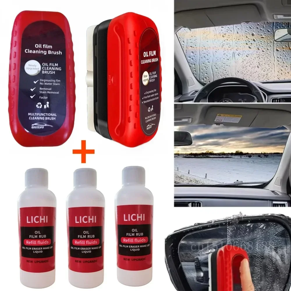 Car Glass Oil Film Remover with Hydrophobic Coating for Windshield Cleaning Auto Detailing Home Use