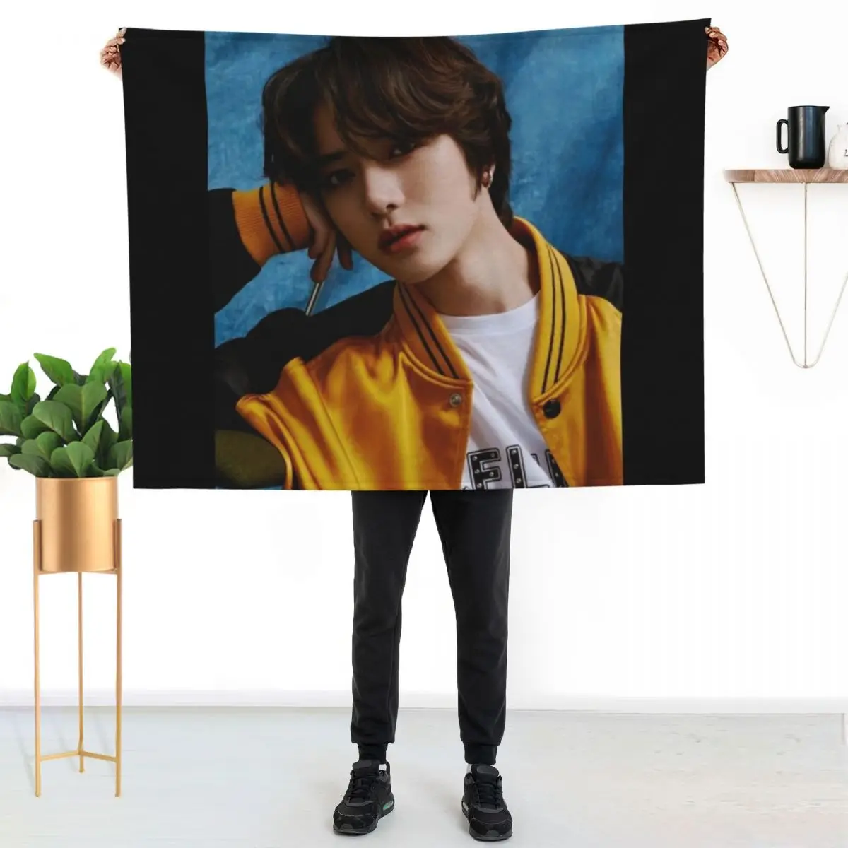 BEOMGYU-ELITE Throw Blanket Soft Comfort Blanket for Reading Watching TV