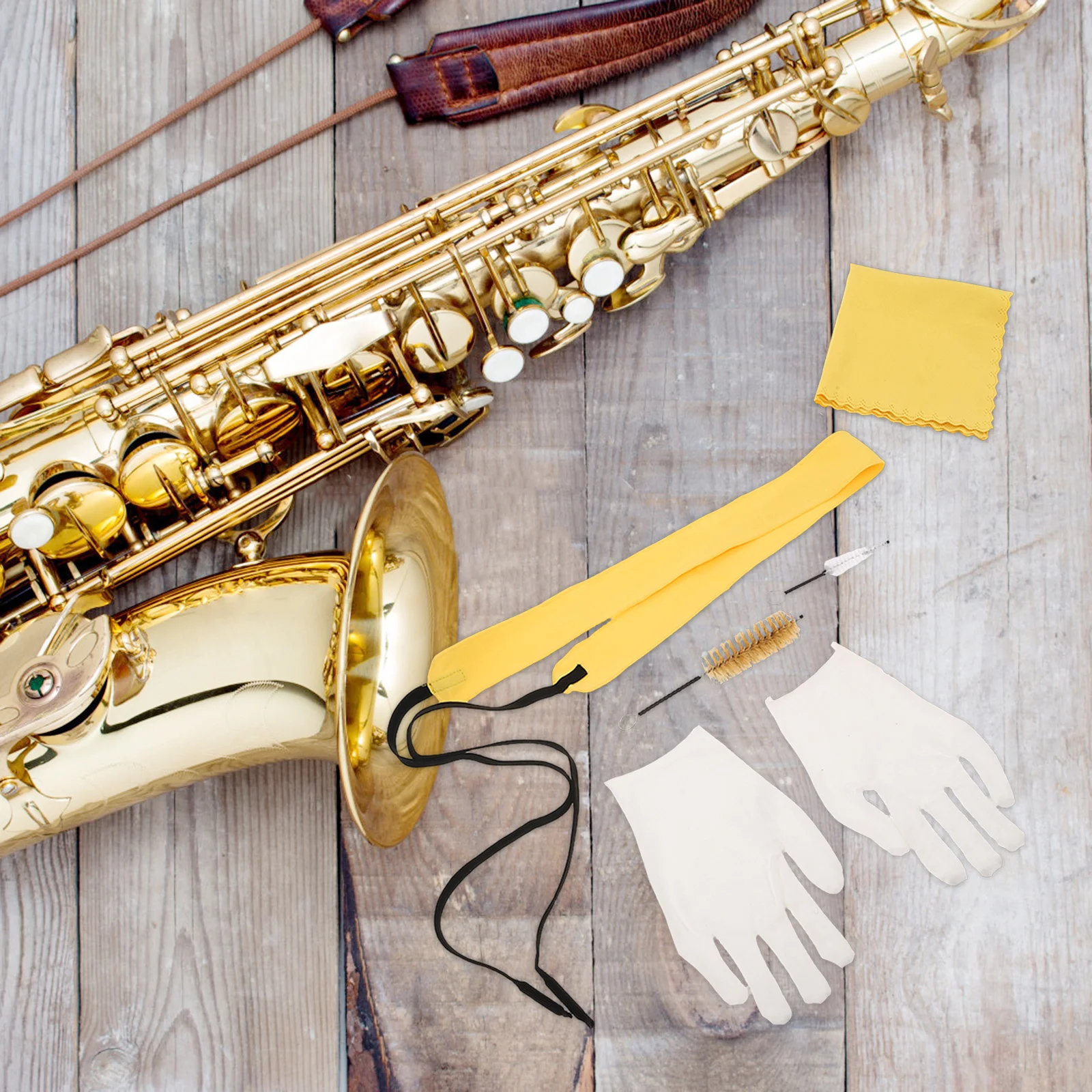 1 مجموعة أدوات تنظيف آلات النفخ الخشبية الساكسفون البوق الناي الكلارينيت صيانة المعبرة فرشاة تنظيف الملابس مسحة