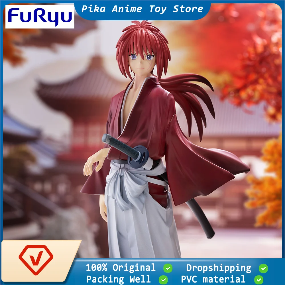 

FuRyu Official Trio-Try-iT Kenshin Himura Anime Figure Rurouni Kenshin Battousai Figure Meiji Swordsman Anime PVC Statue Limited