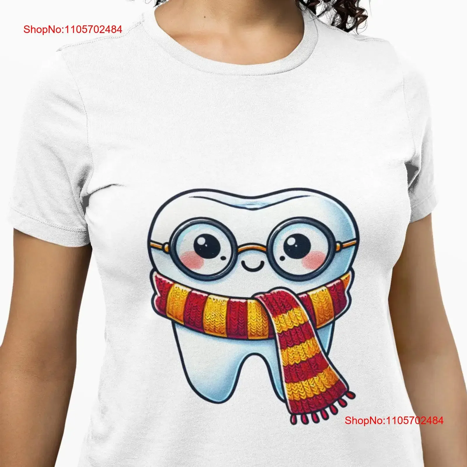 Tooth Wizard T Shirt Cute Dentist Kawaii with Glasses Scarf Top Magical Dental Humor vintage Washed Breathable Unisex