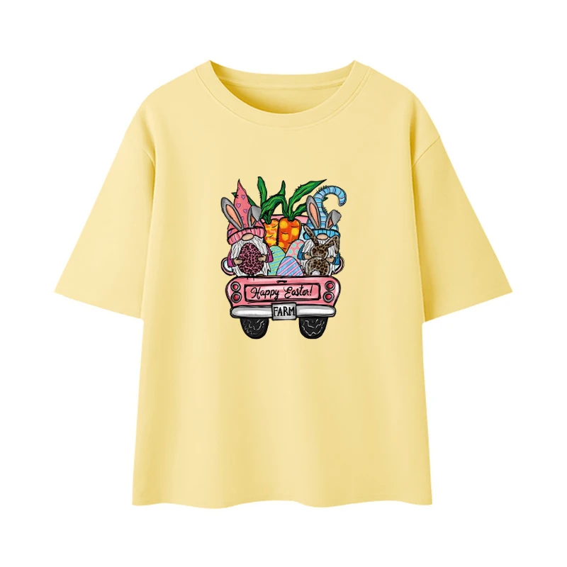 Easter Farm radish T-shirt Iron On Patches Jeans Stickers Heat Transfer Washable Patches For Clothing