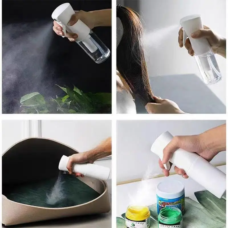 2Pcs Refillable Bottles High Pressure Spray Bottles Continuous Mist Watering Can Automatic Salon Barber Water Sprayer