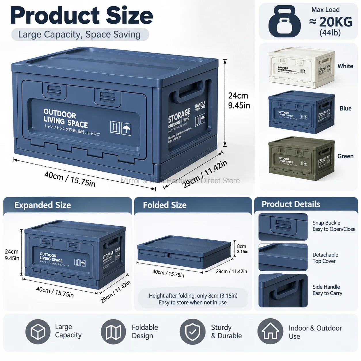 Car Trunk Organizer Foldable Storage Box - Складной ящик для хранения вещей, предназначенный