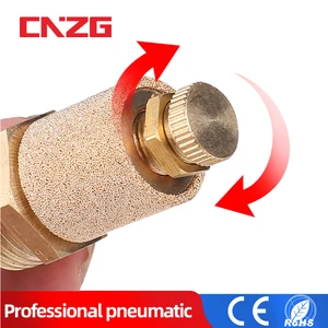 Stille Schalldämpfer -Schalldämpfer, Herrenfaden, Luftgeräusche, Messing, einstellbar, lang, kurz, BSL, M5, 1/8, 1/4, 3/8, 1/2 BSP 6 Hauptverkaufsabgase Diffusor 2 Zoll - №5