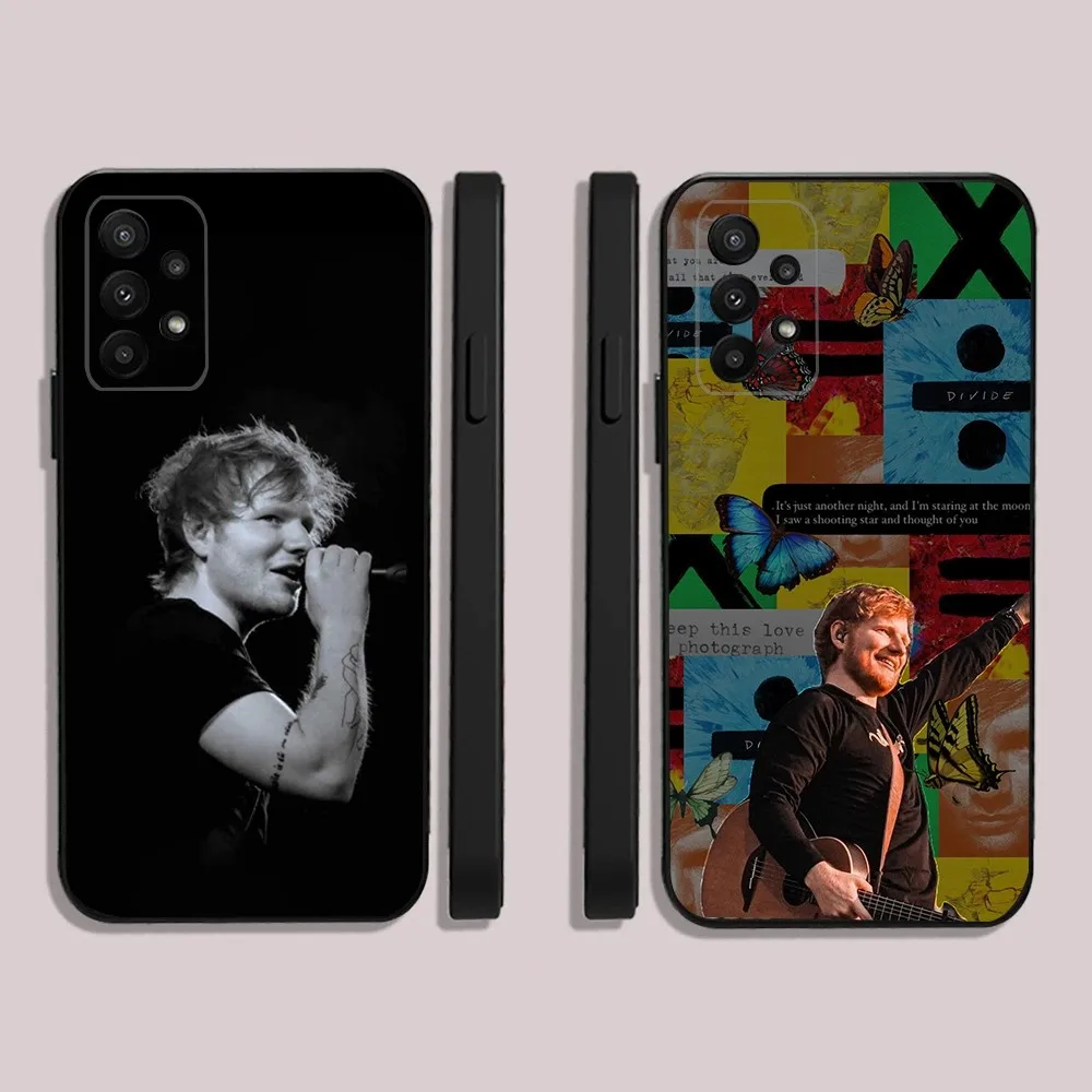 Singer Ed S-Sheeran Phone Case For Samsung S24,23,22,30,21,10,9,Ultra,Plus,Lite,FE,5G Black Soft Case