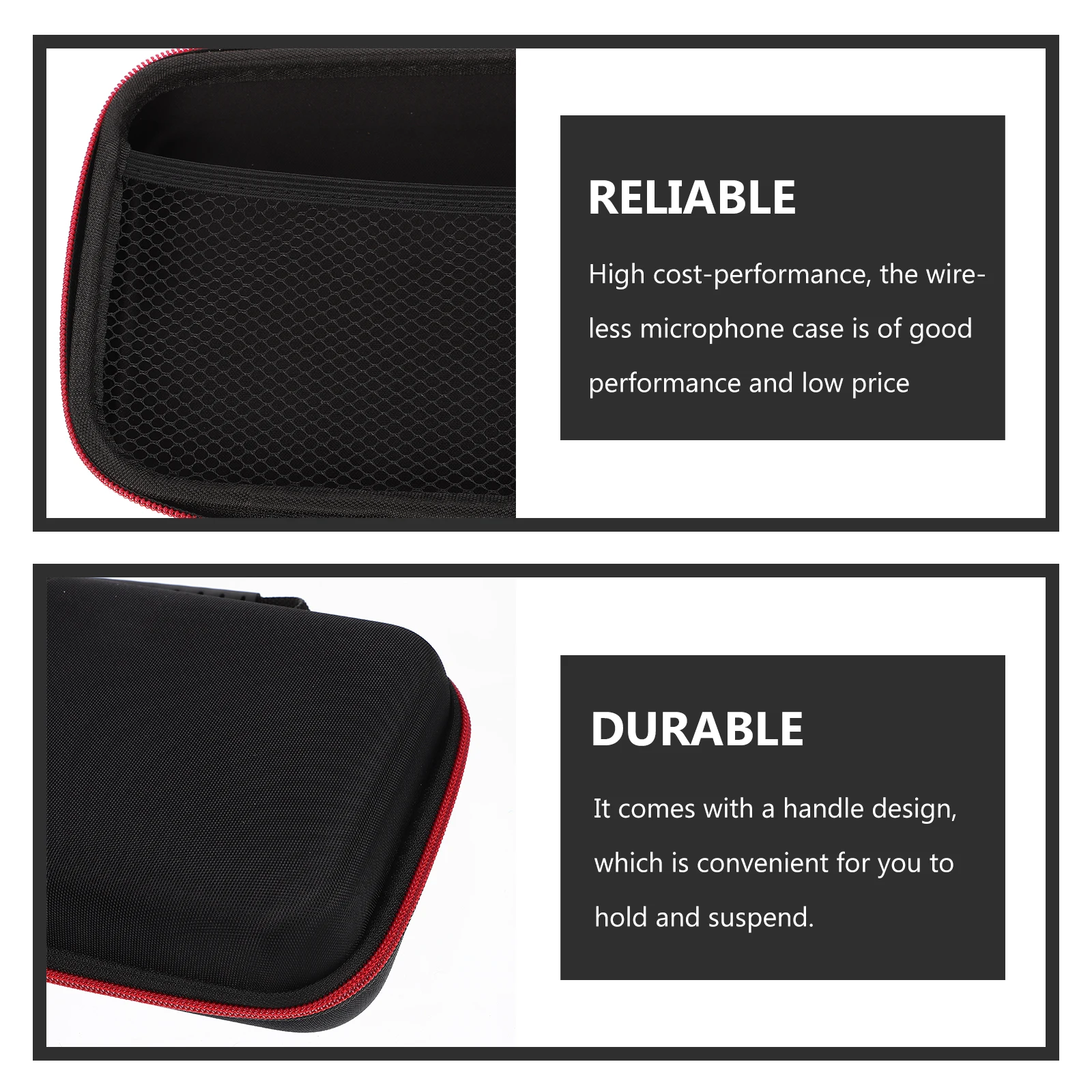 

Dual Heavy Duty Microphone Storage Bag Portable Organizer for Wireless Mic Accessories Outdoor