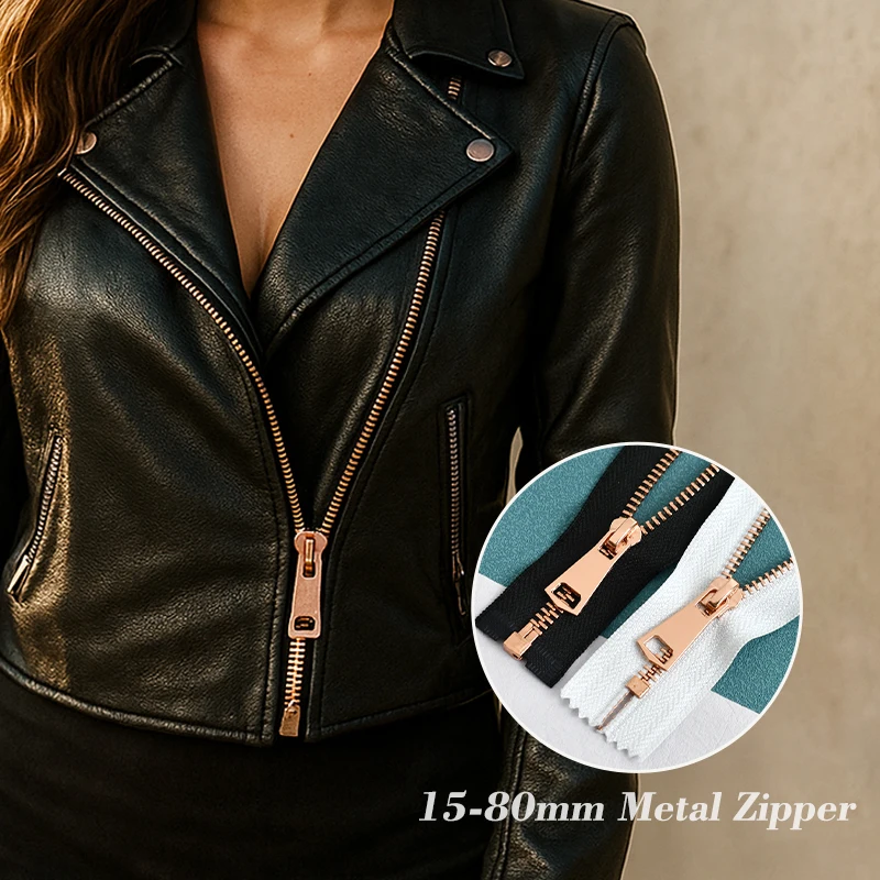 

2-10Pcs 5# Metal Zippers 15-80cm Open/Close-End Handbag Wallet Replace Zipper Luggage Garment Zip Repair Kits Sewing Accessories