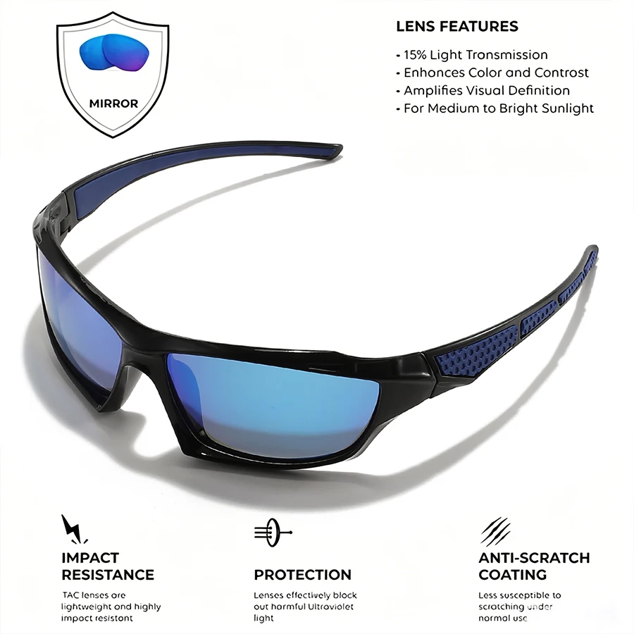 Modne sportowe okulary przeciwsłoneczne Spolaryzowana ochrona UV Spersonalizowane okulary Okrągła ramka Metalowe okulary męskie i damskie UV400 — zdjęcie 4
