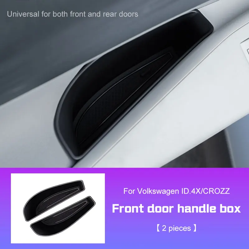 ل Volkswagen VW ID.3 ID3 ID.4 ID.6 ID4X CROZZ مقبض باب السيارة صندوق تخزين الملحقات الجبهة الخلفية الباب حامل صينية المنظم #6