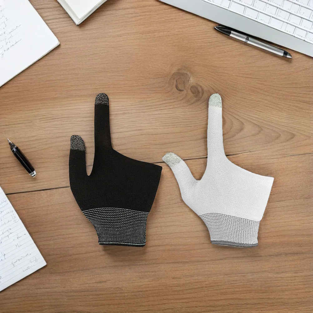 

3Pairs Gaming Finger Sleeves Touchscreen Gloves Women Men Thin Lightweight Portable for Competitive Mobile Games Billiards