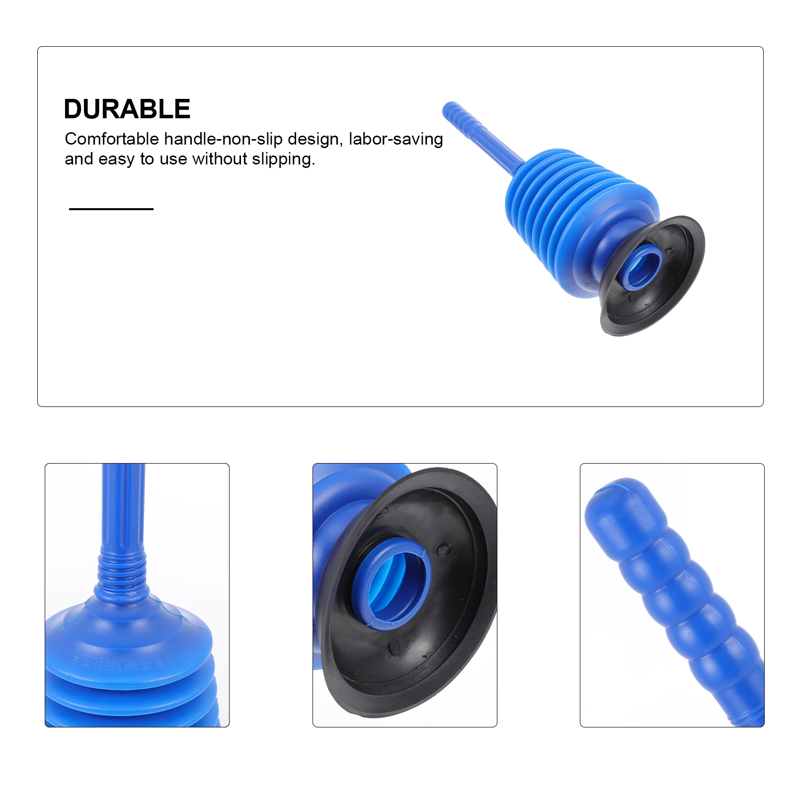 

2pcs Toilet Plunger Durable Pp Material Easy Clean Bathroom Drain Unclogging Tool Sewer Pipe Cleaner Supplies For Home Office