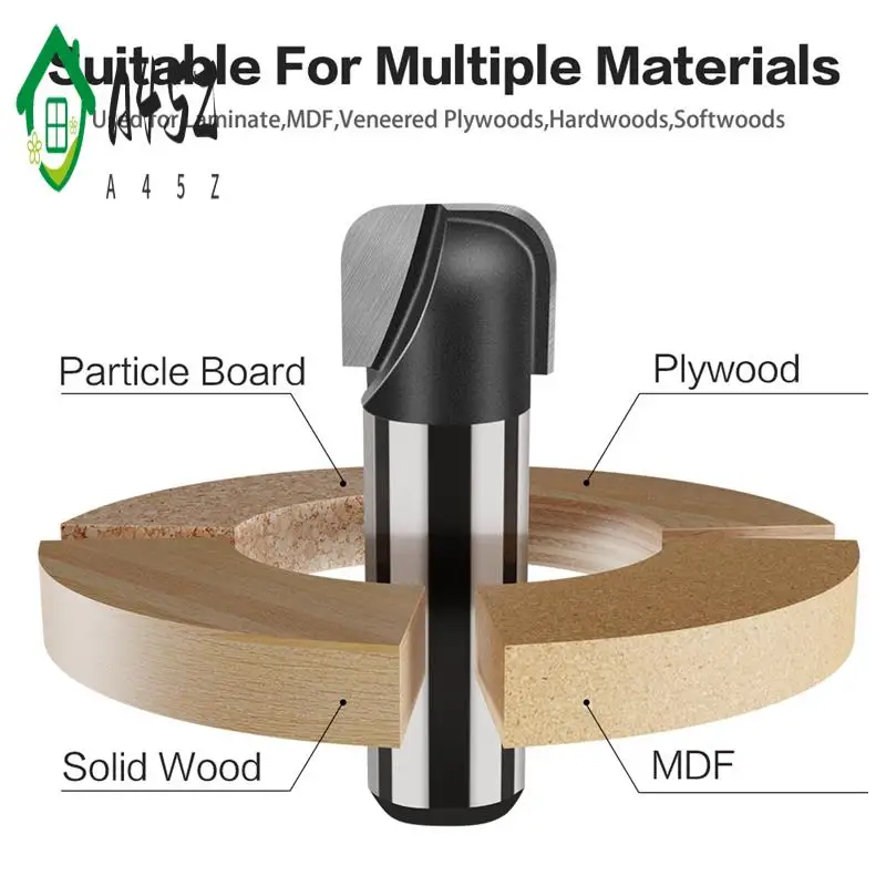 

A45Z-4 шт., чаша и поднос, фреза с круглым носом, пазовая головка, резак по дереву, деревообрабатывающие инструменты, режущий инструмент для резьбы