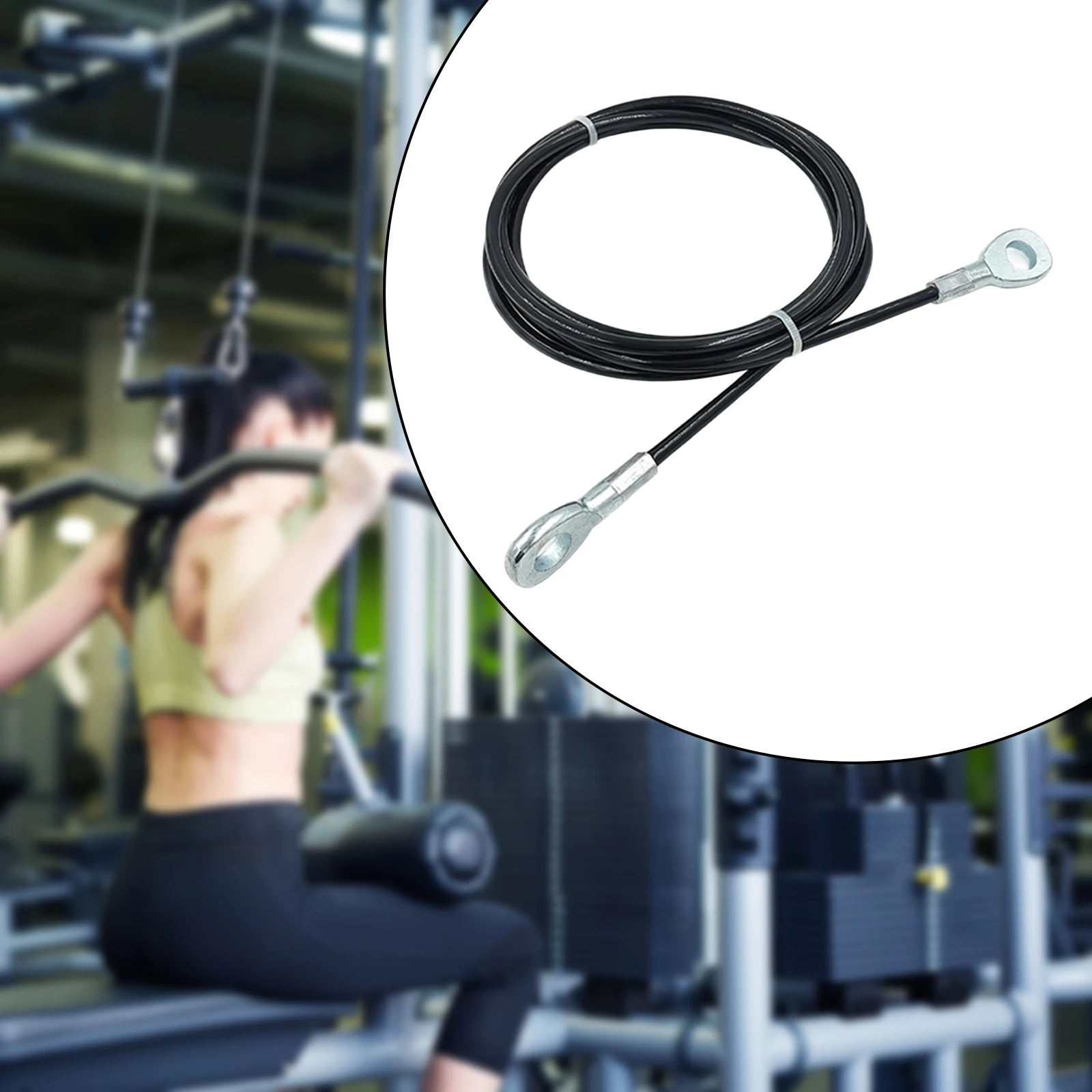 Kabel do domowej siłowni 5 mm Uniwersalny system koła pasowego Mocowanie kabla Akcesoria Trening Fitness Przedłużacz do domowej siłowni