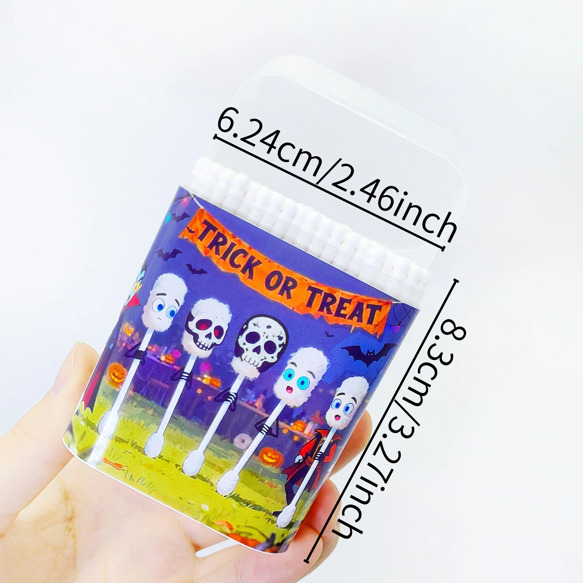 400개 할로윈 테마의 양면 면봉, 나선형 원형 면봉, 창의적인 휴일 파티 요소 면봉.