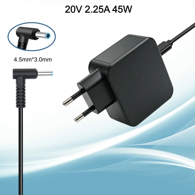 20V 2.25A 45W/20V 3.25A 65W 4.5*3.0mm Blue Tip Power Adapter For HP Pavilion X360 Envy 11 13 15 M3 EliteBook 840 G3 G5 Zbook 14u