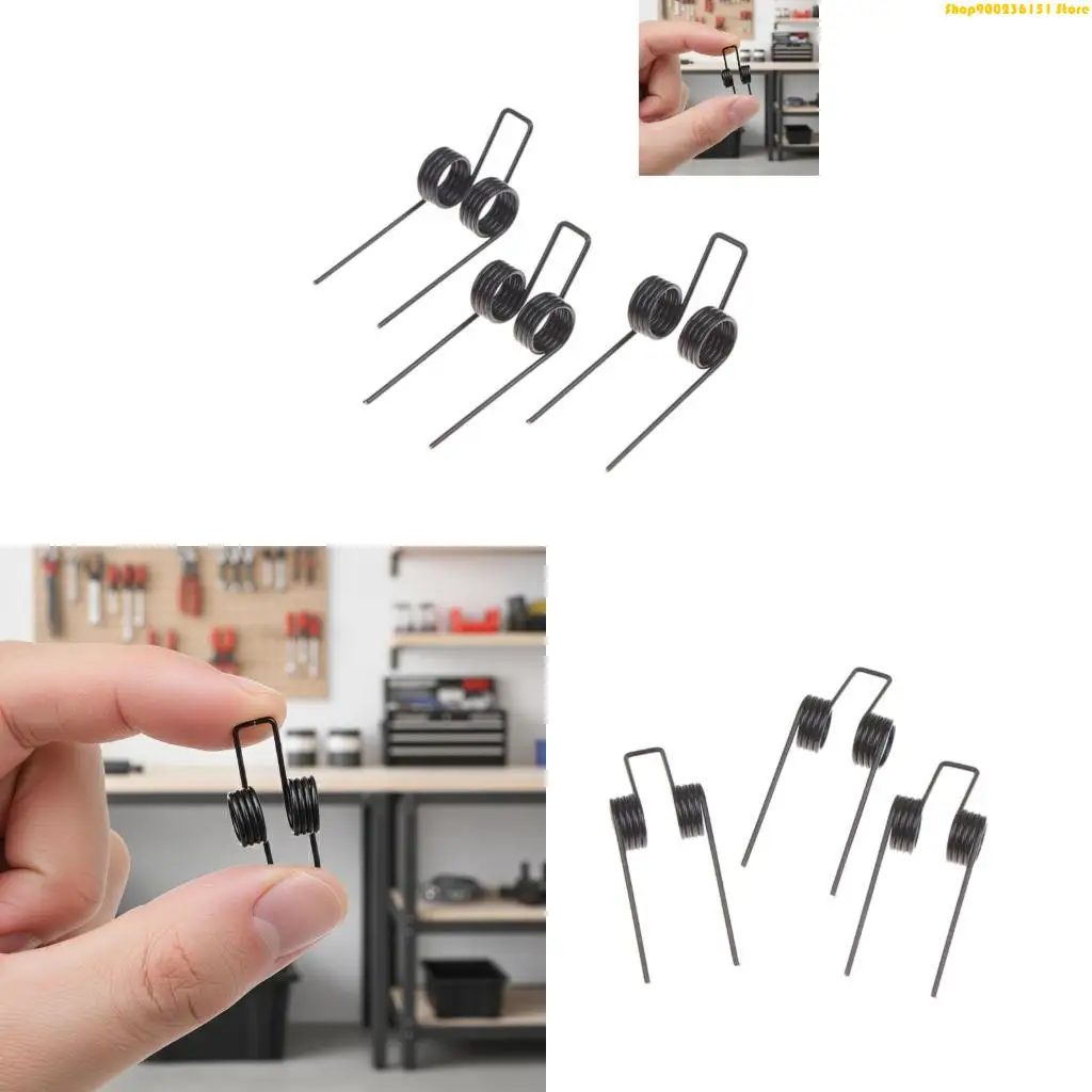 G92C Metal Lid Spring Pack for Wastebasket Cover Repair, 3 Replacement Springs with Wire Form Hardware for Household Care and