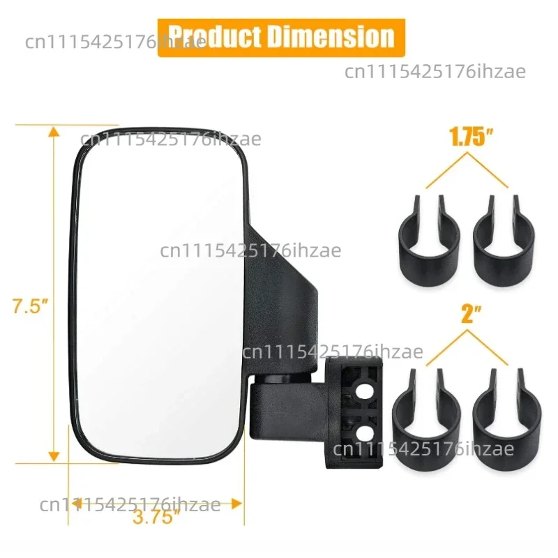 UTV Side Mirrors Fits 1.6
