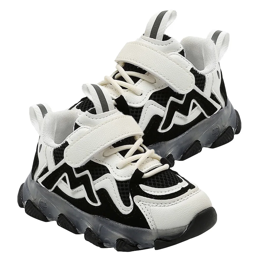 زوج واحد من أحذية رياضية متوهجة، أحذية رياضية أنيقة غير قابلة للانزلاق وقابلة للتنفس في الهواء الطلق، أحذية رياضية للياقة البدنية