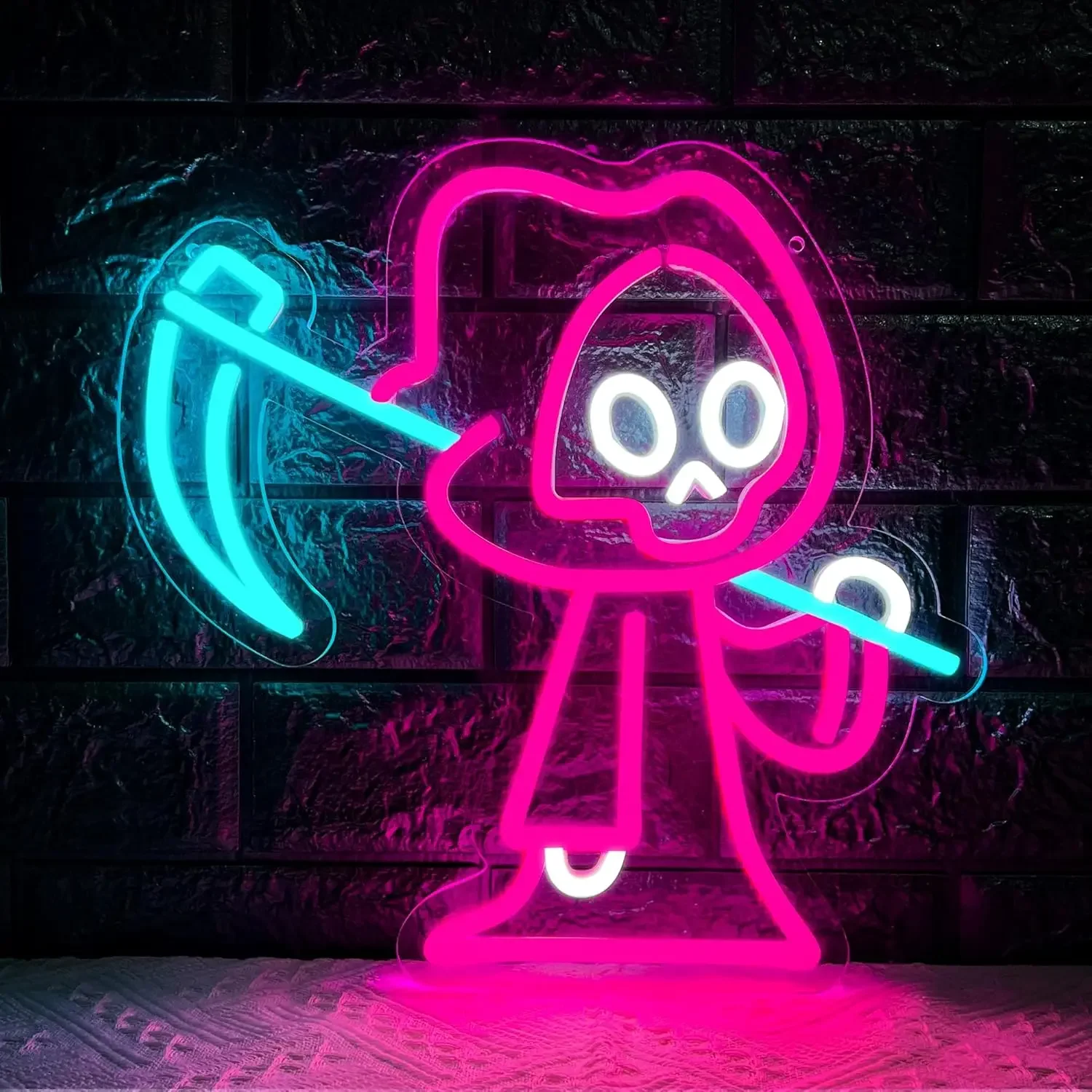 

Halloween Ghost Neon Sign For Wall Decor Dimmable LED Neon Light Signs Spooky Decorations For Birthday Christmas Bedroom Decor