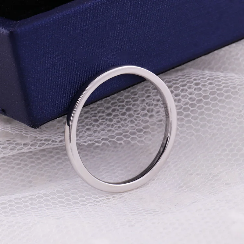 Provence Minimalist Plain Ring PT950 KGold Ring for Women Wedding Fine Jewelry Couples Ring Tail Ring Personalized Custom