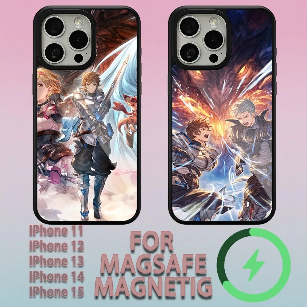 Spiel Granblue Fantasy Relinks Telefon hülle für iPhone 15 14 13 12 11 Pro Max plus Magsafe magnetische kabellose Lade abdeckung