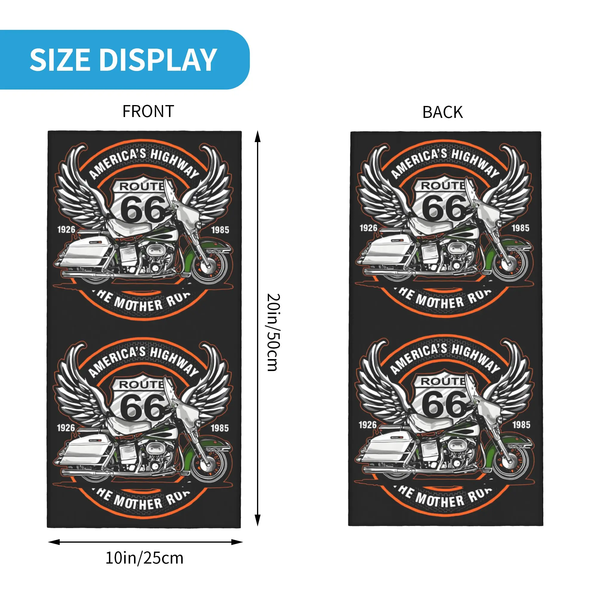 Custom Classic Vintage Route Route 66 Winter Headband Neck Warmer Ski Running Tube Scarf US Highway Signs Face Bandana Gaiter