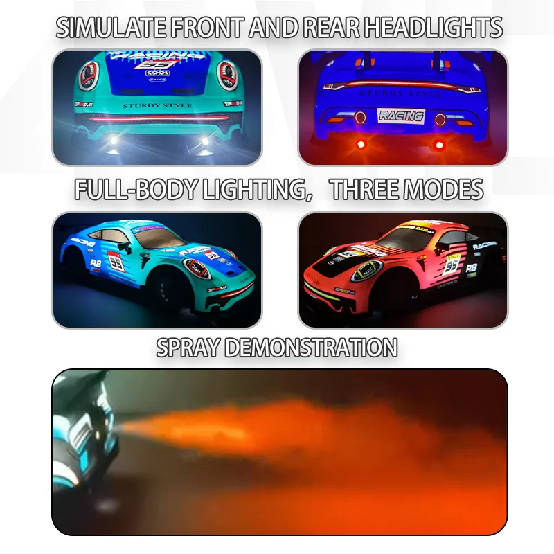 Cool Stuff Toy Car Funny Gift-1:14 Full-scale High-speed 4WD Rc Drift Car,Remote Control Car Toy,Fart Spray Rc Car,Toys for Kids
