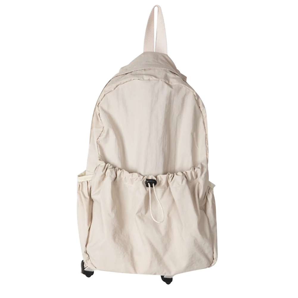 Mochila escolar leve para mulheres, mochila de grande capacidade, cordão portátil, estudante médio, adolescentes, meninos, moda