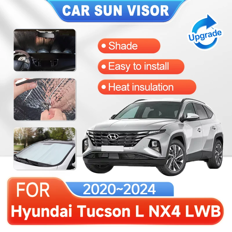 

Car Full Coverage Sunshades For Hyundai Tucson L NX4 LWB 2020~2024 2021 2022 2023 Sun Windows Visors Sunshade Covers Accessories