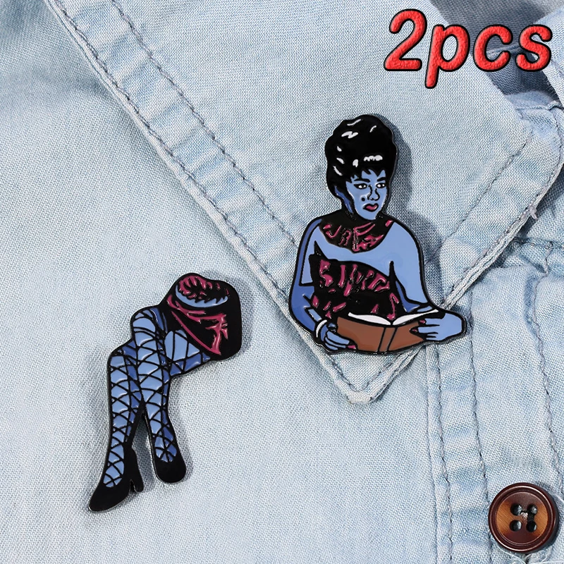 

Creative Beetlejuice Enamel Pins Halloween Accessories Gothic Trend Ins Metal Brooch Badge for Woman Jewelry Pin Accessory