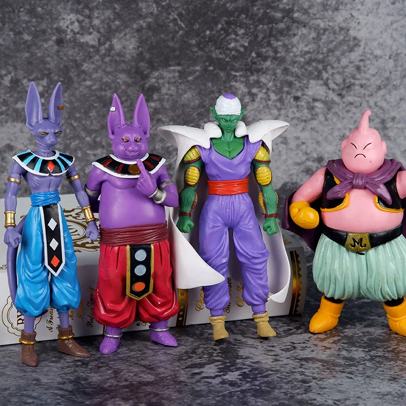 8 Pcs Dragon Ball Z Pvc Anime Figure Goku Trunks God Of Destruction Bimons Statue Decorative Ornaments Collect  Figure Model Toy