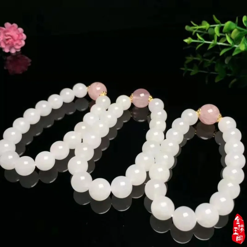 Exquisite for Couple Bracelet Hetian White Jade