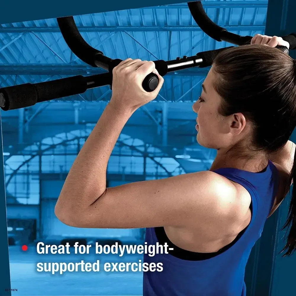 Barra de pull-up multigrip para academia em casa, 12 alças ajustáveis, treino de corpo inteiro, capacidade de 300 libras com guia