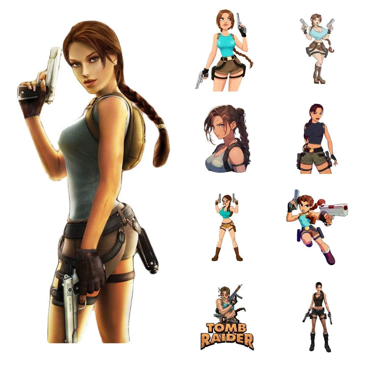 

Lara Croft Personality Car Sticker Car Door Protector Decal Windshield Bumper Vinyl Creative Decoration