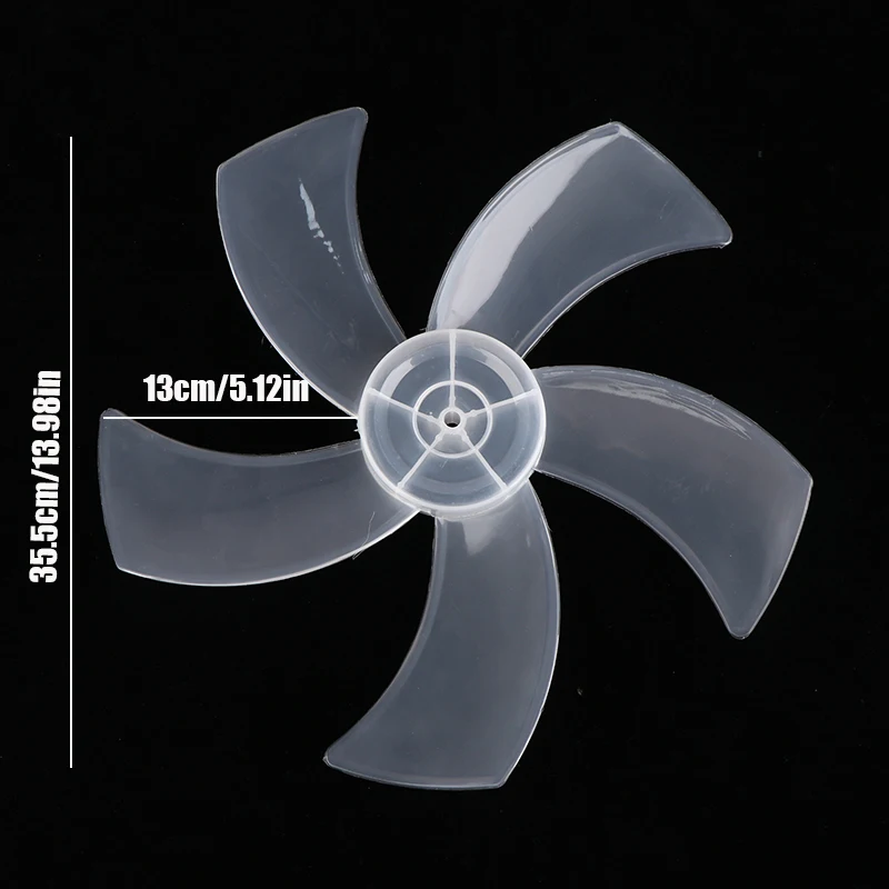 1 قطعة شفرة مروحة الرياح الكبيرة ل 16 بوصة شفرة مروحة بلاستيكية منزلية خمسة أوراق مع غطاء الجوز لمروحة الطاولة مروحة الحائط #6