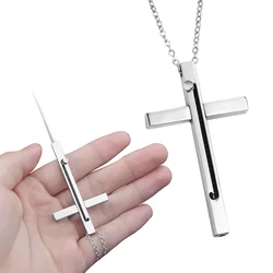 Portable Stainless Steel Tootpicks, Metal Tootpick Cross Necklace Stainless Steel Tootpick Reusable Tootpicks for Outdoor