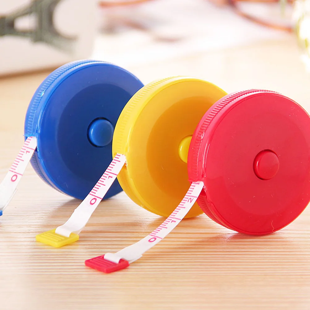 

3 Pcs Plastic Tape Measure Lightweight Compact Sewing Body Measuring Inches Centimeters Fiberglass Strength Long