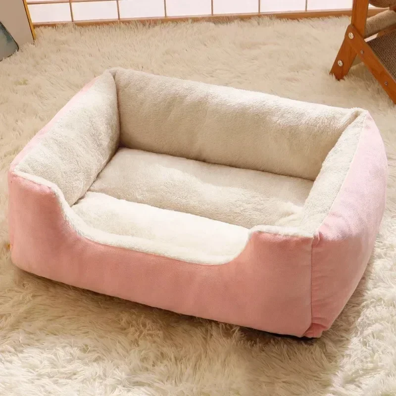 Cartoon Pet Soft Dog Bed House Winter Warming Large Dog House Warm Cat Nest Pet Bed Dog Mattress Pet Supplies