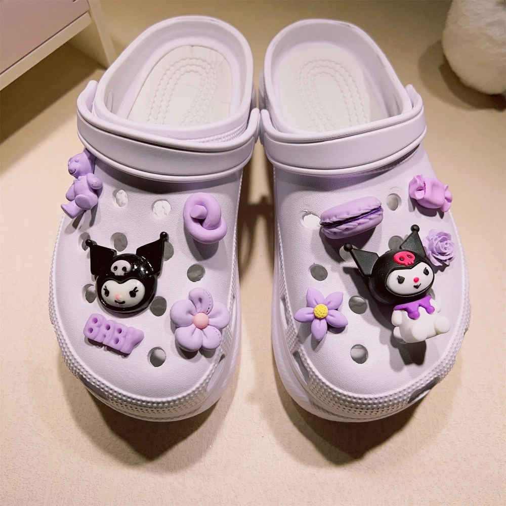 รองเท้าแตะรูปการ์ตูน kouromi ของ3D ขนาดเล็กอุปกรณ์ตกแต่งรองเท้าแบบทำมือสำหรับกระเป๋าใส่ของตกแต่งรองเท้าของขวัญสำหรับเด็กๆ