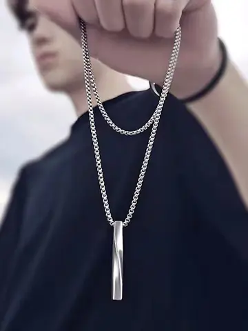 HIYEE DIY Mobius Pendant Chain Match Casually Unisex Stainless Steel Non-fading Waterproof Necklace Charms Jewelry Making